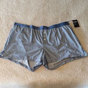 Knix Blue and White Striped Super Leakproof Dream Boxer Shorts XXXL